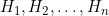 H_1, H_2, \dots, H_n