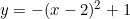 y = -(x - 2)^2 + 1