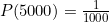 P(5000) = \frac{1}{1000}